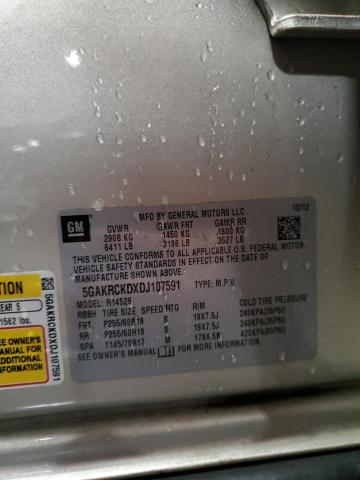 5GAKRCKDXDJ107591 - 2013 BUICK ENCLAVE BEIGE photo 13