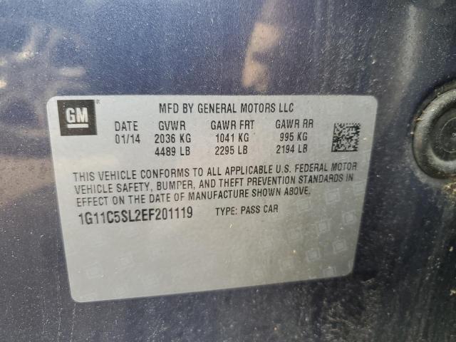 1G11C5SL2EF201119 - 2014 CHEVROLET MALIBU 1LT 蓝色 照片 12