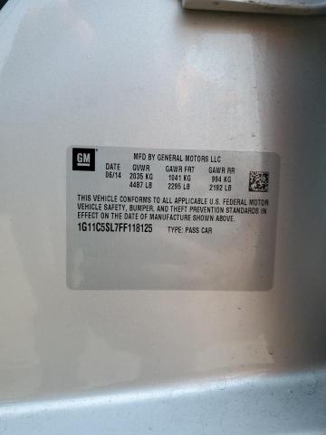 1G11C5SL7FF118125 - 2015 CHEVROLET MALIBU 1LT SILVER photo 12