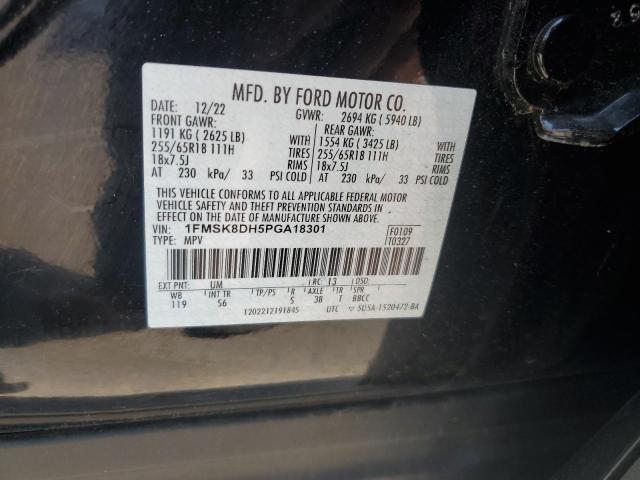 1FMSK8DH5PGA18301 - 2023 FORD EXPLORER XLT 黑色 照片 13