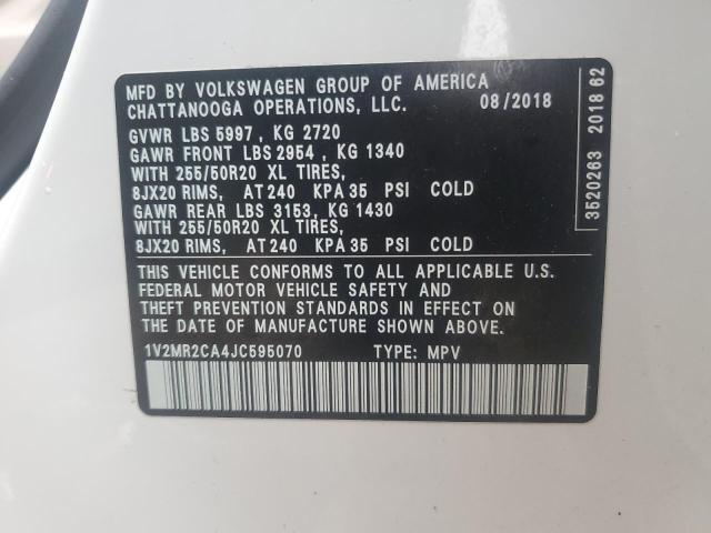 1V2MR2CA4JC595070 - 2018 VOLKSWAGEN ATLAS SEL Ağ foto 14