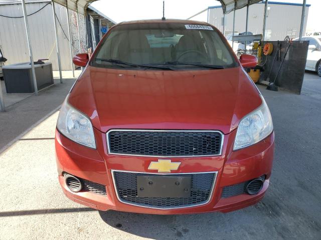KL1TD66E19B306740 - 2009 CHEVROLET AVEO LS RED photo 5