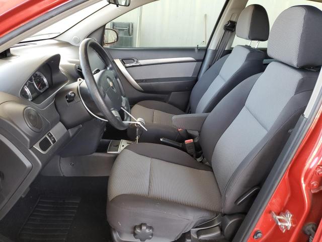 KL1TD66E19B306740 - 2009 CHEVROLET AVEO LS RED photo 7