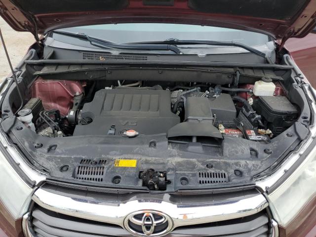 5TDJKRFH8GS349205 - 2016 TOYOTA HIGHLANDER XLE BURGUNDY photo 12