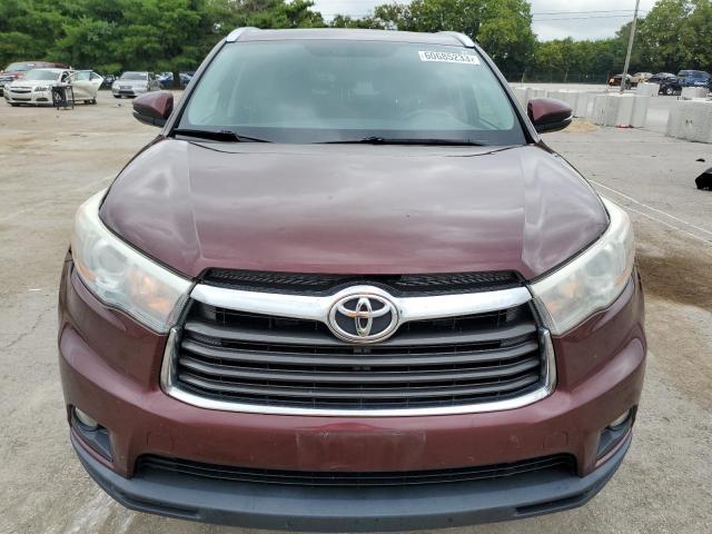 5TDJKRFH8GS349205 - 2016 TOYOTA HIGHLANDER XLE BURGUNDY photo 5