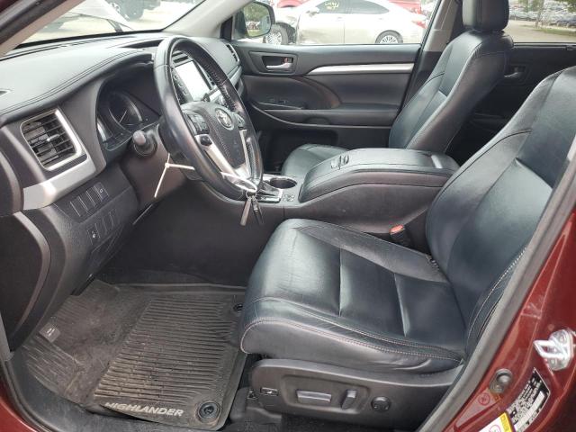 5TDJKRFH8GS349205 - 2016 TOYOTA HIGHLANDER XLE BURGUNDY photo 7