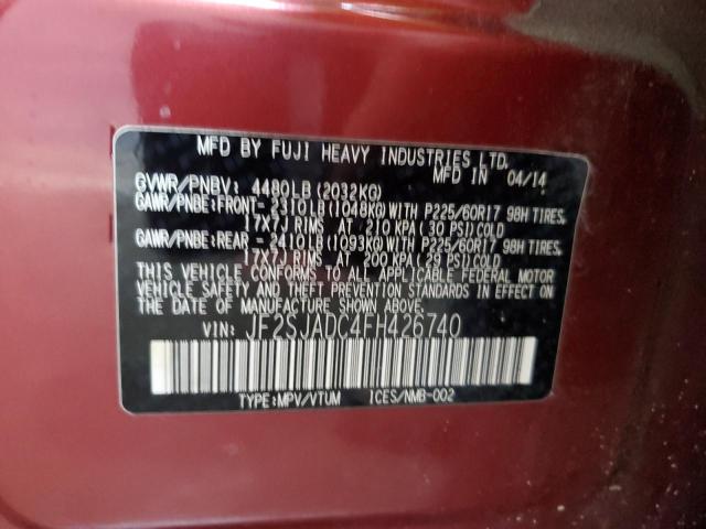 JF2SJADC4FH426740 - 2015 SUBARU FORESTER 2.5I PREMIUM RED photo 13