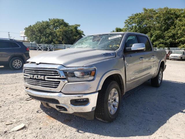 1C6SRFJT9MN817042 - 2021 RAM 1500 LARAMIE GRAY photo 2