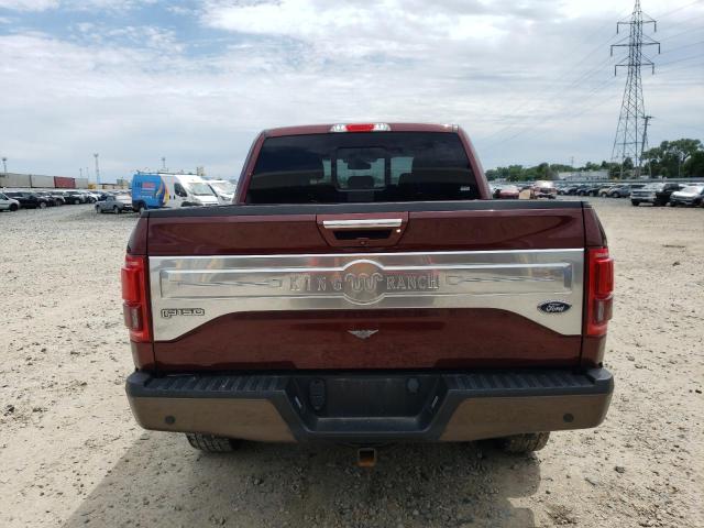 1FTEW1EG6GFB66756 - 2016 FORD F150 SUPERCREW MAROON photo 6