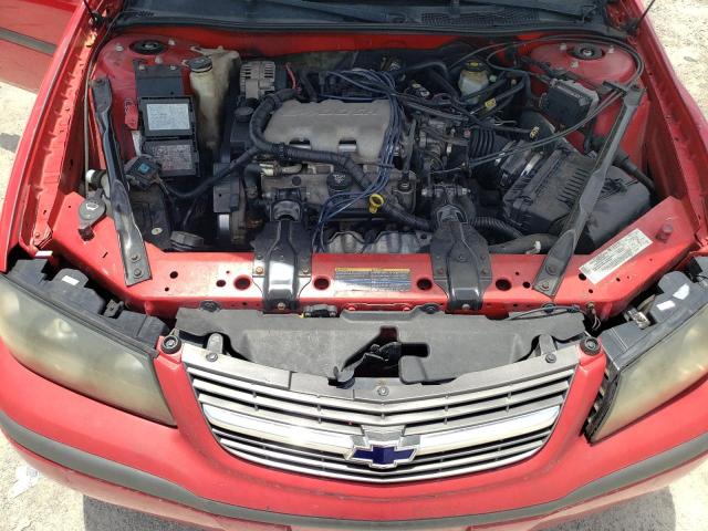 2G1WF52E349349625 - 2004 CHEVROLET IMPALA RED photo 11