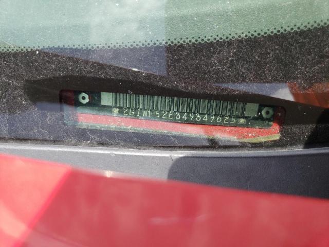 2G1WF52E349349625 - 2004 CHEVROLET IMPALA RED photo 12