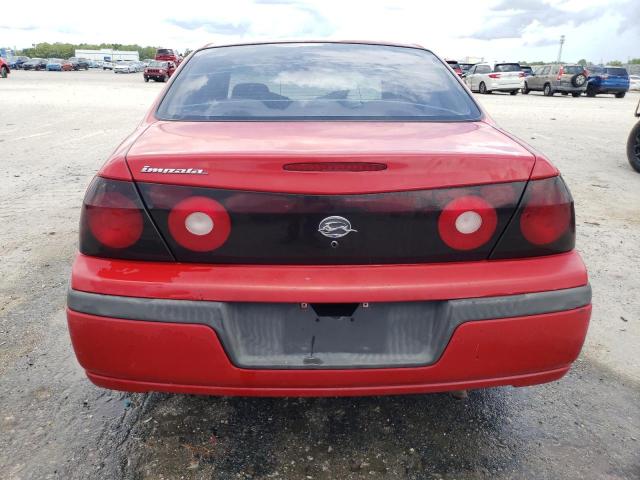 2G1WF52E349349625 - 2004 CHEVROLET IMPALA RED photo 6
