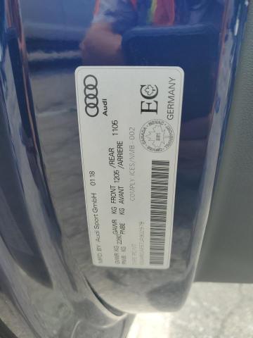 WUARWAF57JA902979 - 2018 AUDI RS5 BLUE photo 12