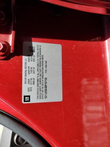 1G11J5SX4DF187103 - 2013 CHEVROLET MALIBU LTZ წითელი ფოტო 12