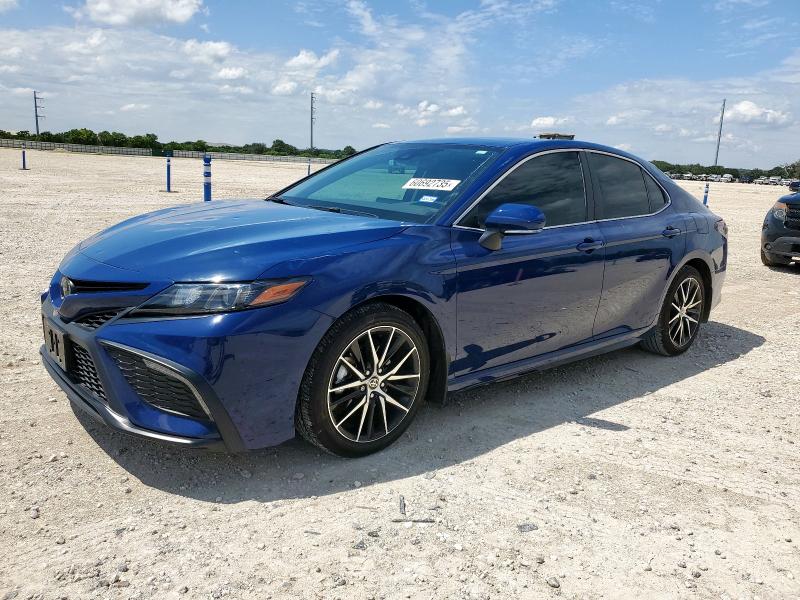 4T1G11AK0PU139383 - 2023 TOYOTA CAMRY SE NIGHT SHADE BLUE photo 1