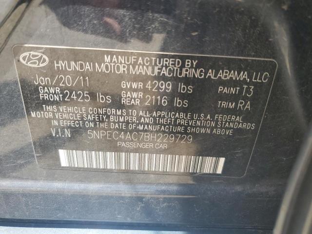 5NPEC4AC7BH229729 - 2011 HYUNDAI SONATA SE CHARCOAL photo 13