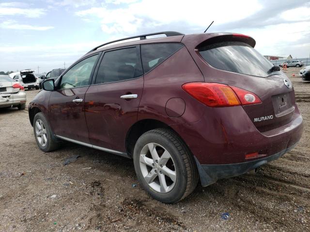 JN8AZ18W39W132046 - 2009 NISSAN MURANO S MAROON photo 2