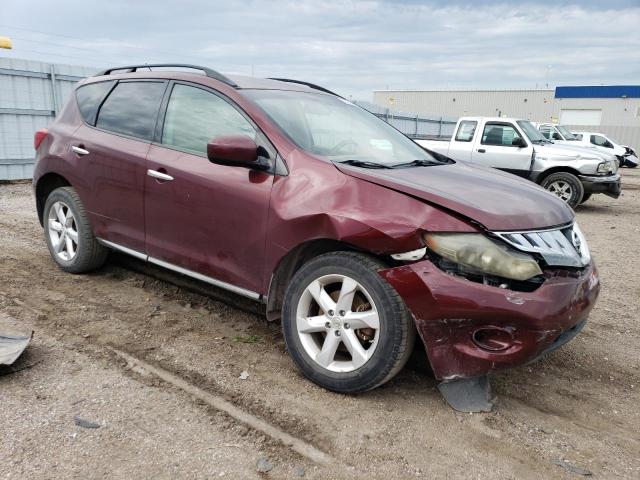 JN8AZ18W39W132046 - 2009 NISSAN MURANO S MAROON photo 4