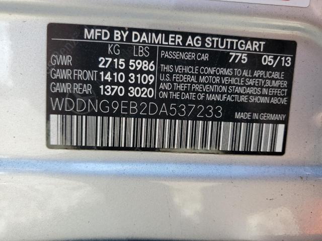 WDDNG9EB2DA537233 - 2013 MERCEDES-BENZ S 550 4MATIC SILVER photo 13