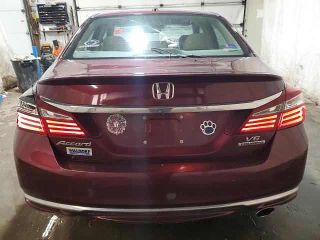 1HGCR3F96GA004831 - 2016 HONDA ACCORD TOURING MAROON photo 6