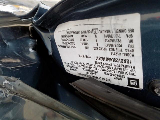 1GNDV23L45D183317 - 2005 CHEVROLET UPLANDER LS  照片 10