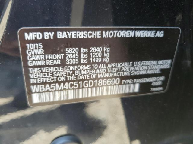 WBA5M4C51GD186690 - 2016 BMW 535 XIGT BLUE photo 12