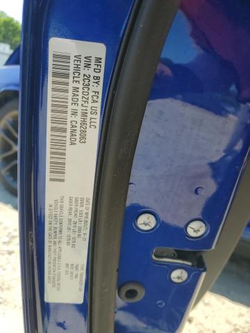 2C3CDZFJ1MH628063 - 2021 DODGE CHALLENGER R/T SCAT PACK BLUE photo 12