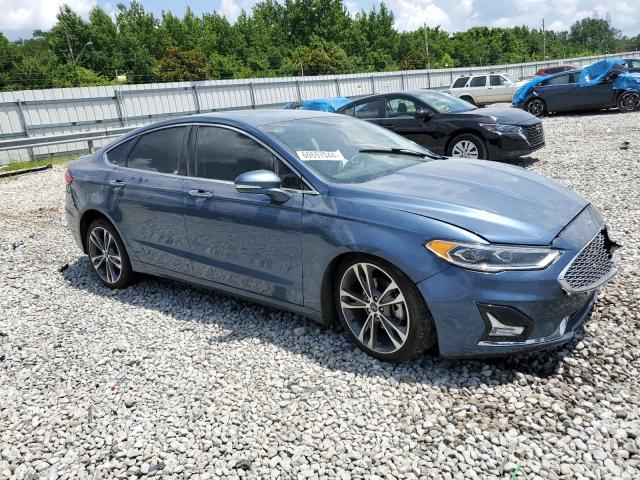 3FA6P0D97KR259950 - 2019 FORD FUSION TITANIUM BLUE photo 4