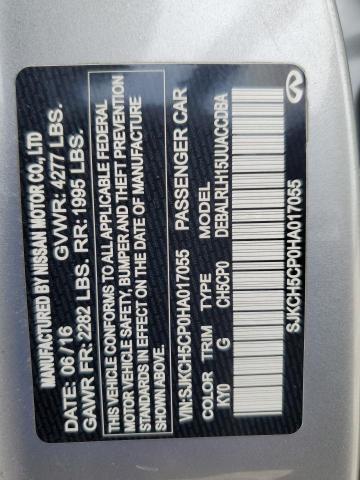 SJKCH5CP0HA017055 - 2017 INFINITI QX30 BASE رمادي صورة 13