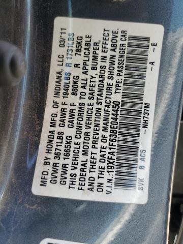 19XFA1F63BE044450 - 2011 HONDA CIVIC LX-S Graphite photo 12