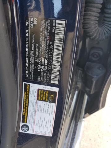 55SWF4KB6GU103089 - 2016 MERCEDES-BENZ C 300 4MATIC BLUE photo 12