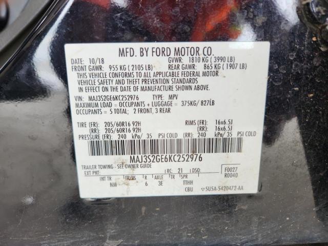 MAJ3S2GE6KC252976 - 2019 FORD ECOSPORT SE 黑色 照片 13