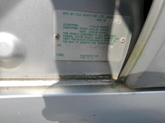 JF1SG65694H740809 - 2004 SUBARU FORESTER 2.5XS Argent photo 13