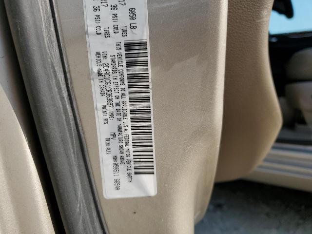 2C4RC1CG1CR363897 - 2012 CHRYSLER TOWN & COU TOURING L BEIGE photo 12