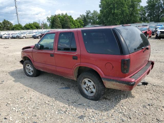 1GNDT13W8T2260208 - 1996 CHEVROLET BLAZER RED photo 2