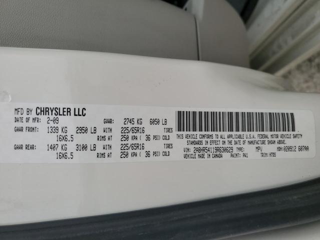 2A8HR54119R630629 - 2009 CHRYSLER TOWN & COU TOURING 白色 照片 13