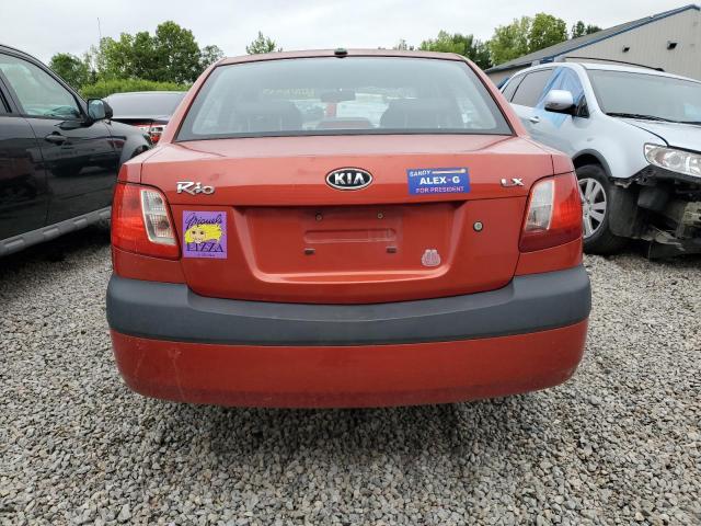 KNADE223096462264 - 2009 KIA RIO BASE ORANGE photo 6