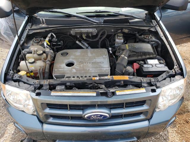 1FMCU5K3XBKA69447 - 2011 FORD ESCAPE HYBRID GRAY photo 11