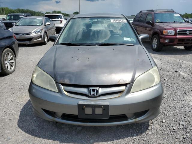 2HGES16395H603542 - 2005 HONDA CIVIC DX VP GRAY photo 5