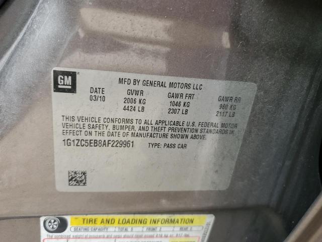 1G1ZC5EB8AF229961 - 2010 CHEVROLET MALIBU 1LT GRAY photo 12