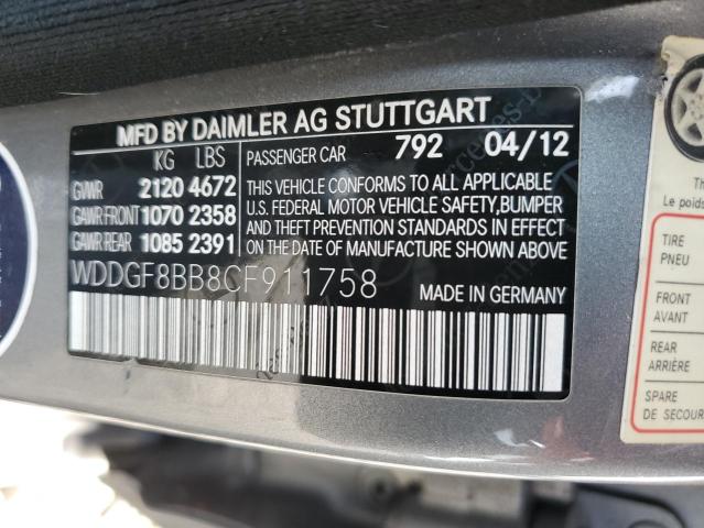 WDDGF8BB8CF911758 - 2012 MERCEDES-BENZ C 300 4MATIC BLACK photo 13