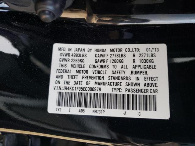 JH4KC1F95EC000978 - 2014 ACURA RLX ADVANCE შავი ფოტო 12
