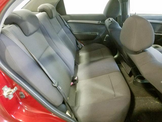 KL1TD56677B161882 - 2007 CHEVROLET AVEO BASE Tünd qırmızı foto 6