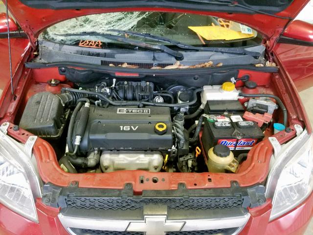 KL1TD56677B161882 - 2007 CHEVROLET AVEO BASE Tünd qırmızı foto 7