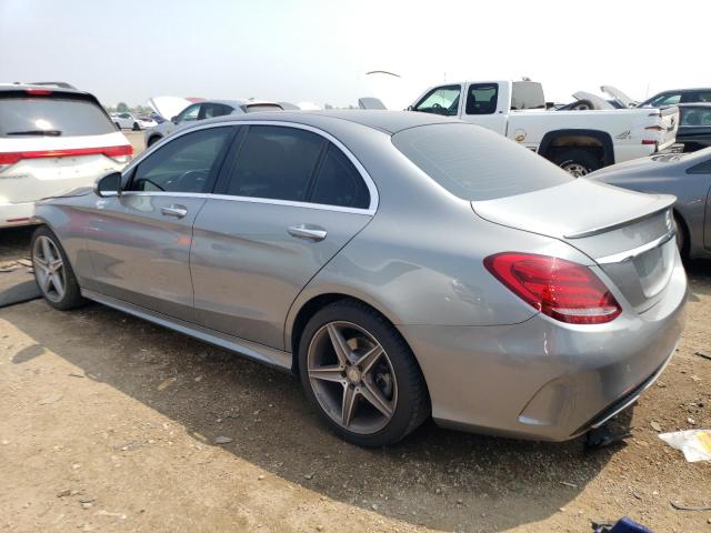 55SWF4KB3FU086380 - 2015 MERCEDES-BENZ C 300 4MATIC SILVER photo 2