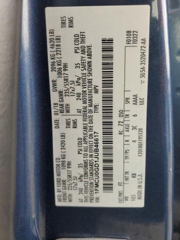 1FMCU0GD1JUB46617 - 2018 FORD ESCAPE SE ლურჯი ფოტო 13