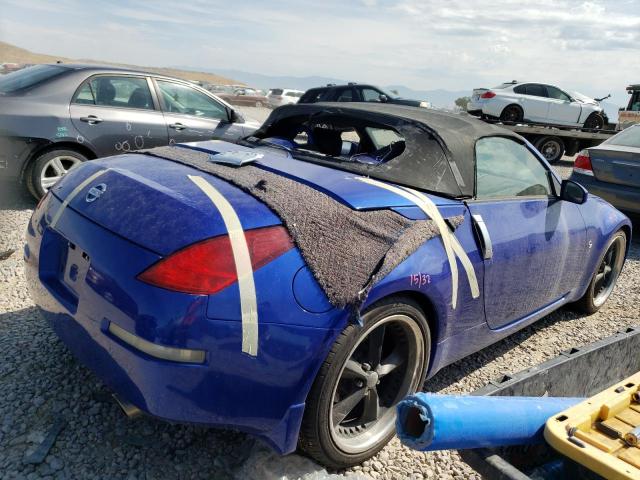 JN1AZ36D84T110596 - 2004 NISSAN 350Z ROADSTER BLUE photo 3