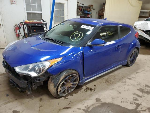 KMHTC6AE6DU175705 - 2013 HYUNDAI VELOSTER TURBO BLUE photo 1