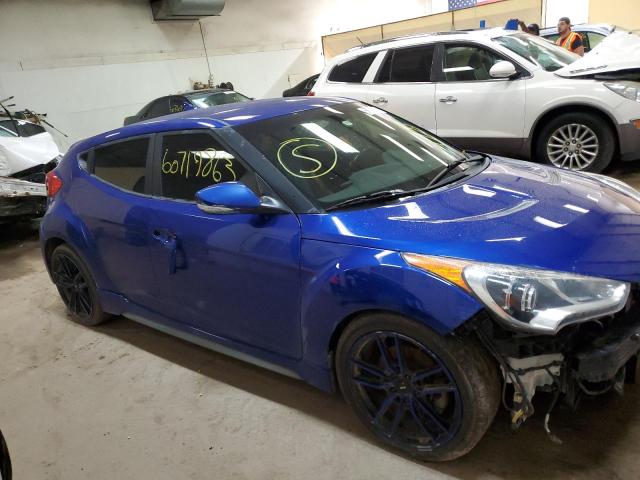 KMHTC6AE6DU175705 - 2013 HYUNDAI VELOSTER TURBO BLUE photo 4