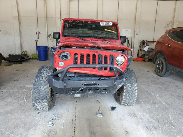 1C4BJWDG0EL121052 - 2014 JEEP WRANGLER U SPORT RED photo 5